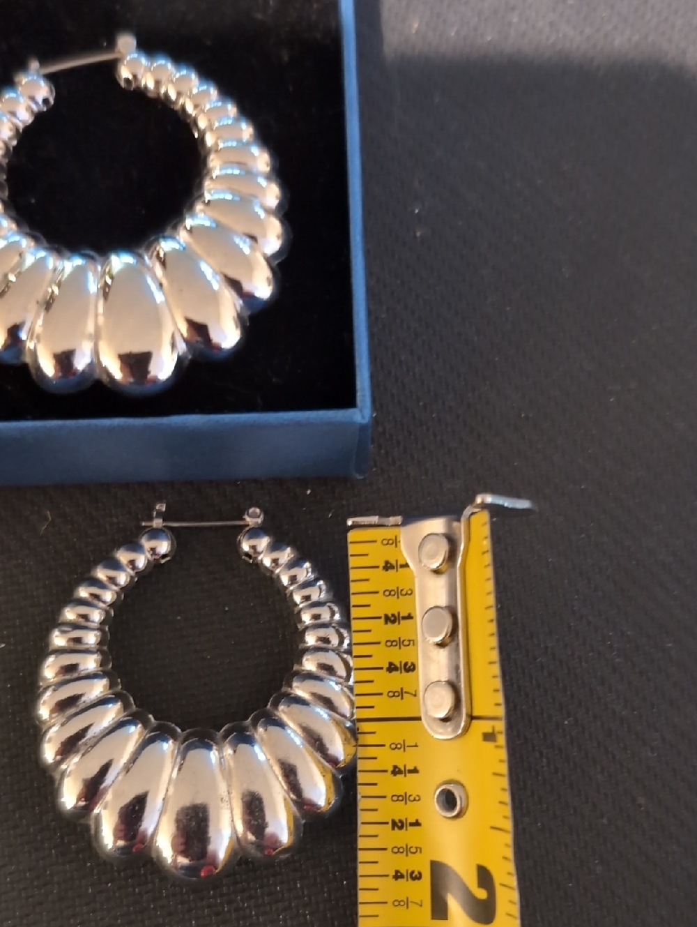 Silver Statement Hoop Earrings - Women Jewelry
